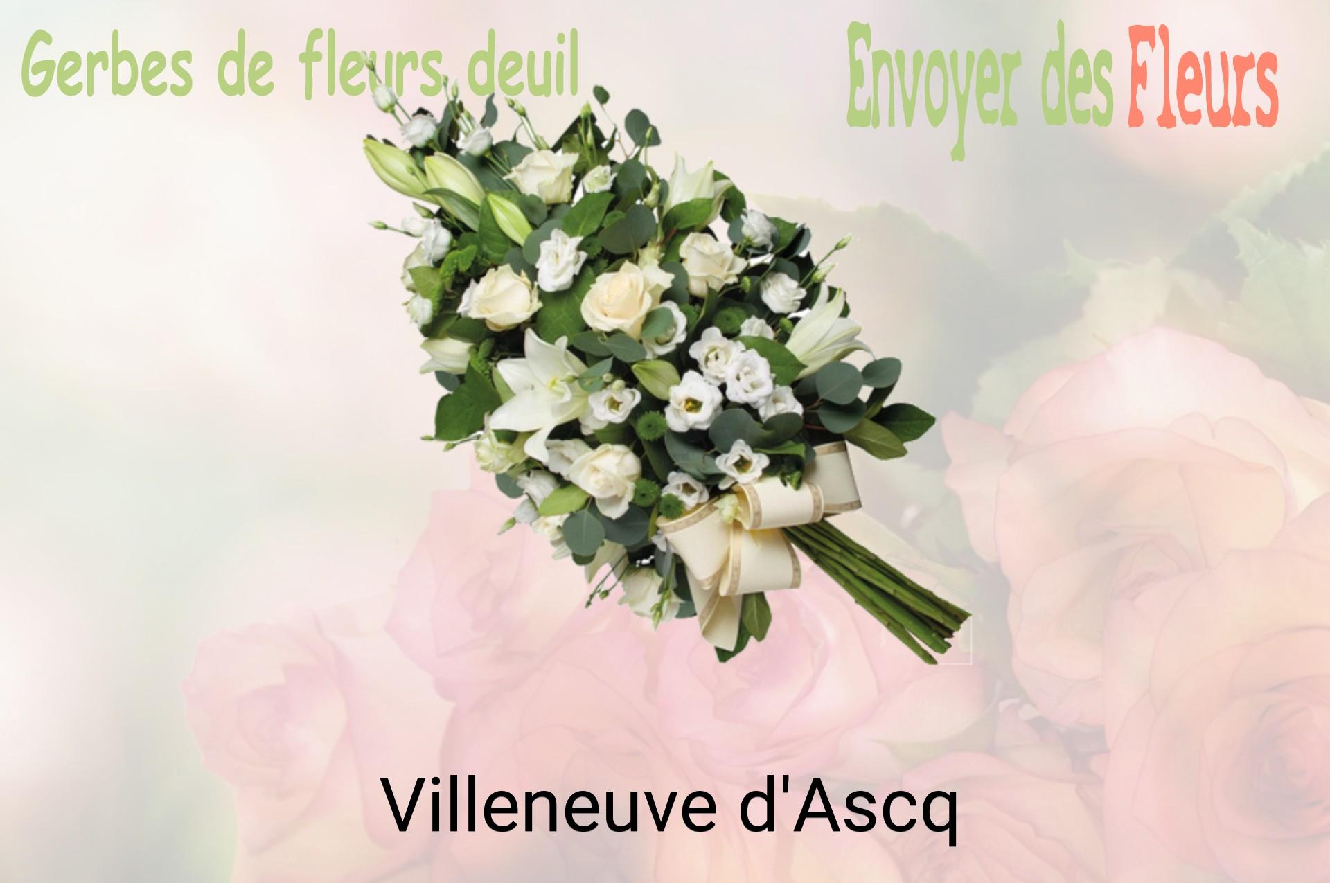 Gerbe de fleurs de deuil livrée à Villeneuve-d'Ascq